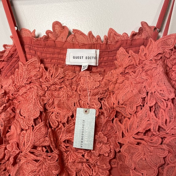 🌼 HOST PICK 🌼 
NWT Anthropologie Guest Editor Floral Crochet Coral Crop Top MP - Picture 1 of 2